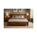 Premium Teak Wood Bed | King Size (78" x 72" / 6.5 ft x 6 ft) | Customizable Sizes Available (Queen, King, 6x4 ft, 6x5 ft, 6x6 ft) | Solid Teak Wood | Durable & Elegant Design.